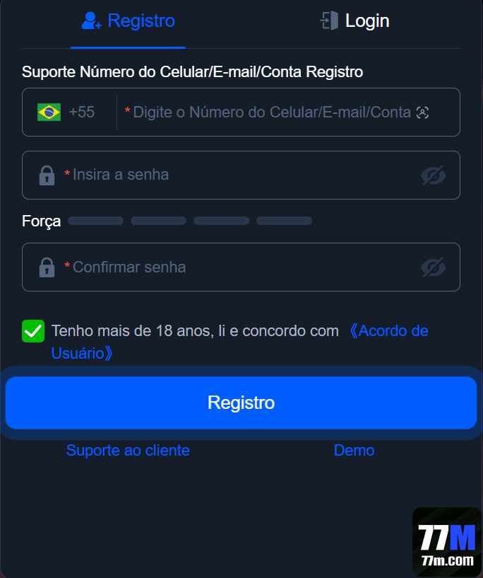 77m.com Benefícios ao Registrar-se na 77m.com